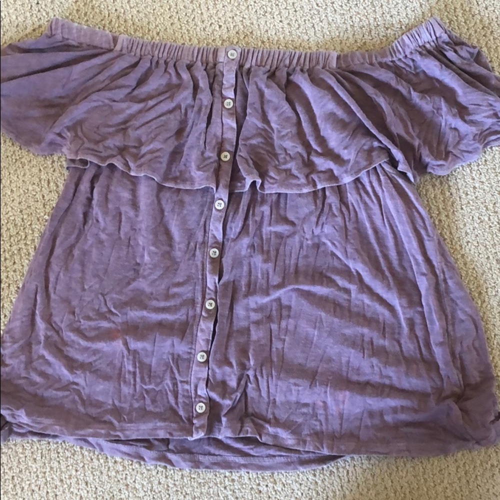 Purple off the shoulder top